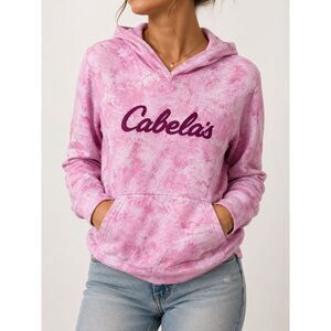 Cabela's Pink Camo Hoodie Medium Fleece Pullover Hunting Y2K Outdoors Sweatshirt
